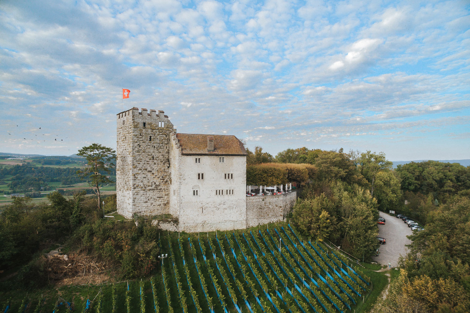 Drohnenaufnahme Schloss Habsburg